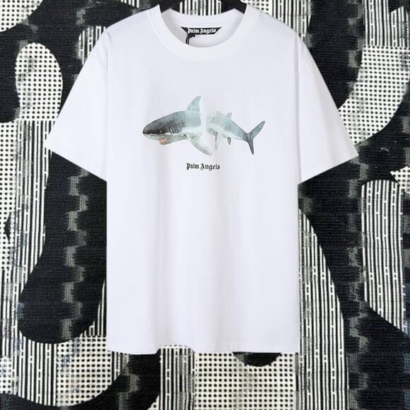 Palm Angels Men's round neck T-shirt with short sleeves